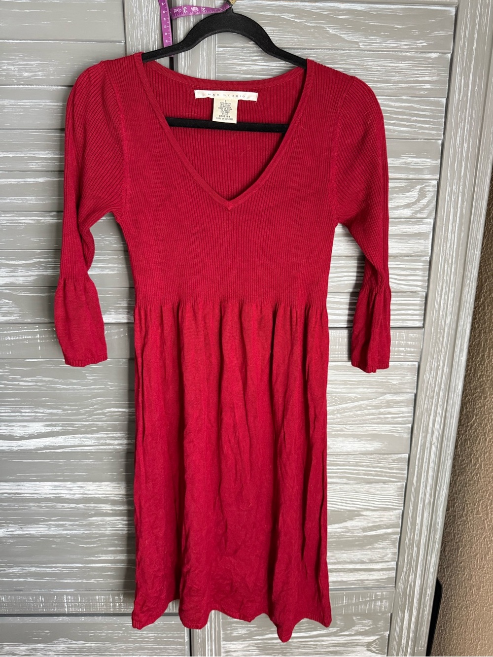 Max Studio Ribbed Knit Sweater Dress Size S